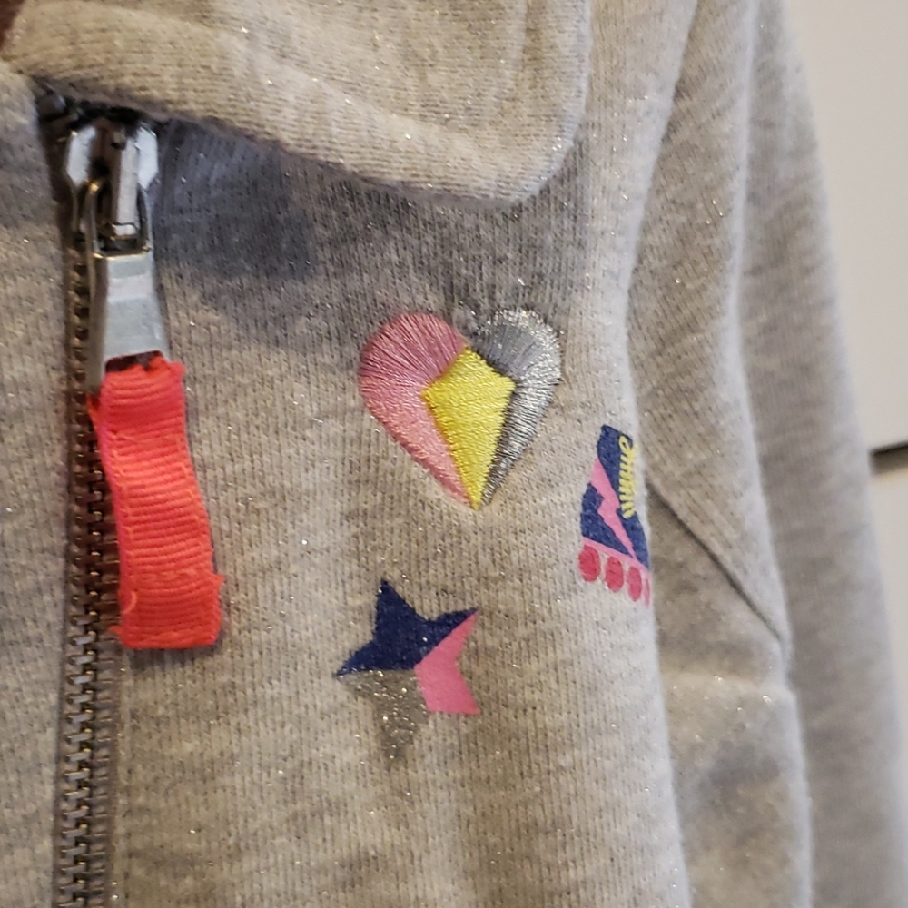 BILLIEBLUSH glittery zip up, sz 4 - Picture 3 of 5